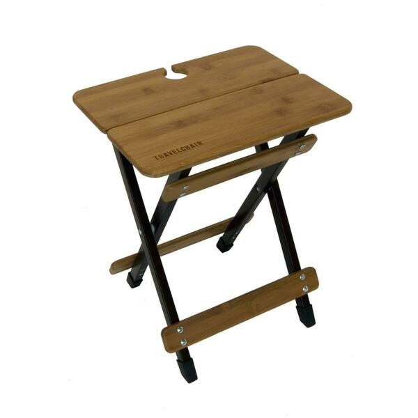 Travel Chair Side Kanpai Bamboo Table, Brown 2689KP